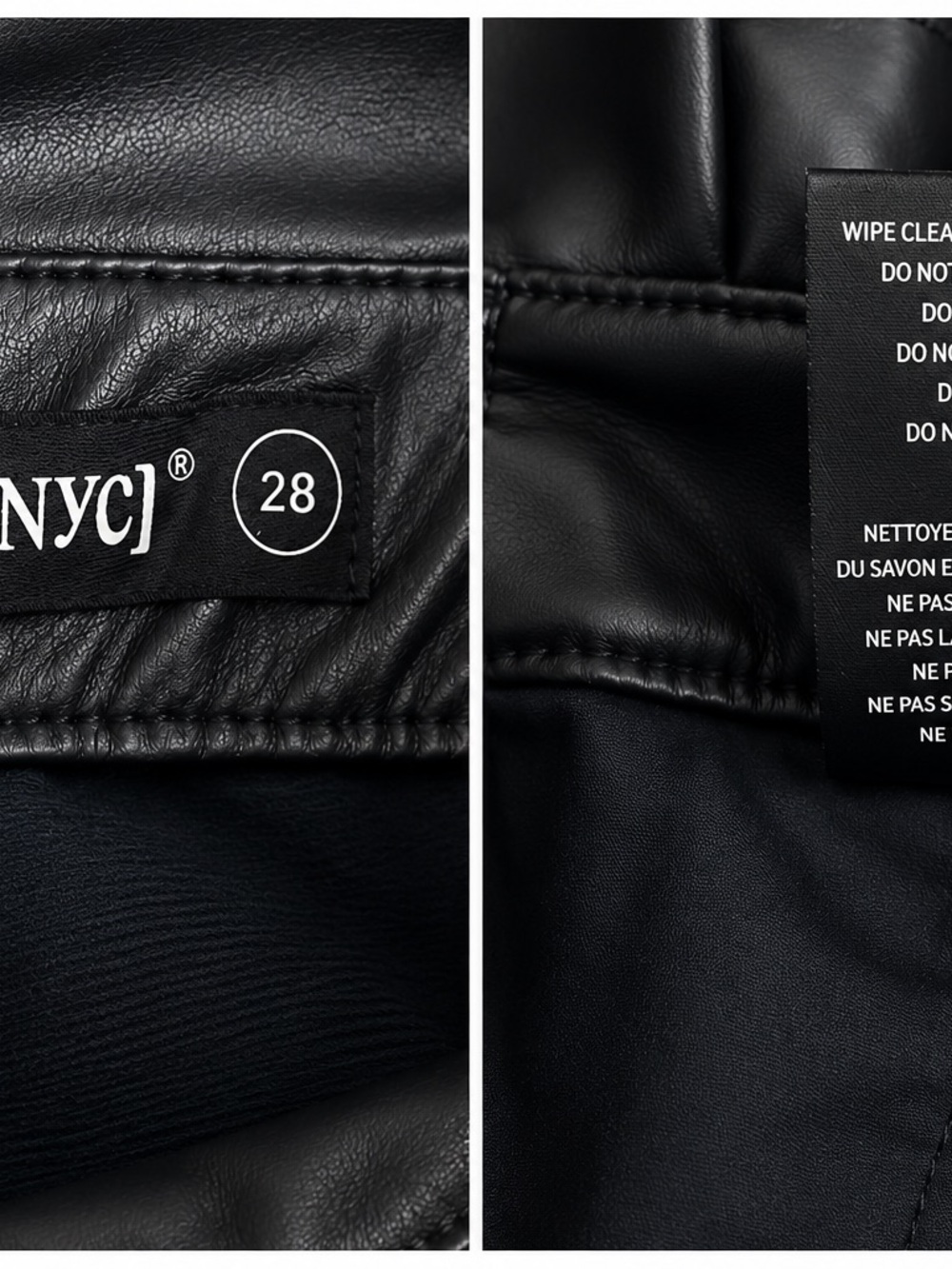 Blank NYC Paperbag Waist Vegan Leather Pants Size 28 No Belt New With Tags - Picture 4 of 5
